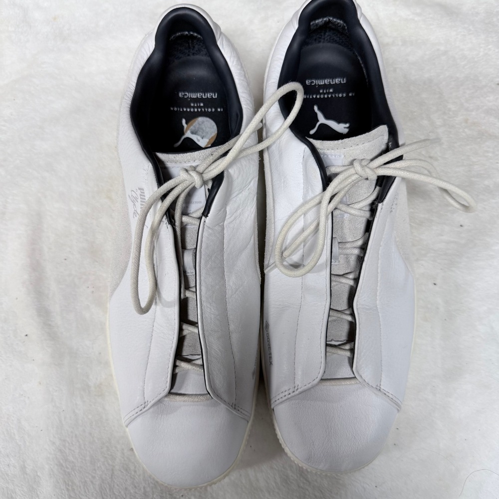 Puma x nanamica Clyde GTX White Leather Waterproof Sneakers 388734-01 Mens 12